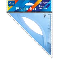 Ekierka równoramienna niebieska 13cm
