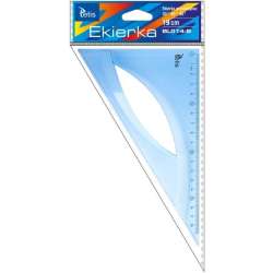 Ekierka prostokątna niebieska 19cm - 1