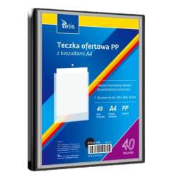 Teczka ofertowa A4 PP + 40 koszulek czarna