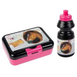 Bidon 350ml + pudełko śniadaniowe Horses (447909) - 1