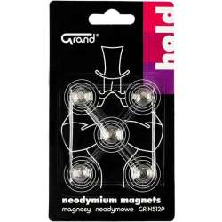 Magnesy neodymowe z uchwytem 12mm 5szt GRAND