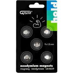 Magnesy neodymowe GR-N509 9mm 5szt GRAND - 1