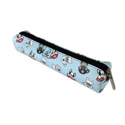 Piórnik mini prostokąt Buldogi blue - 1