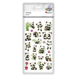 Naklejki wypukłe misie panda mix 22szt