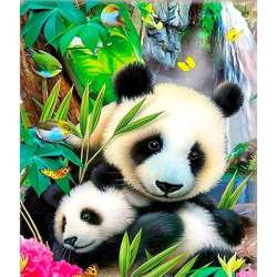 Mozaika diamentowa 5D - Panda 40x30cm - 1