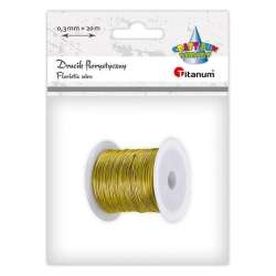 Drucik florystyczny 0,3mm 20m złoty