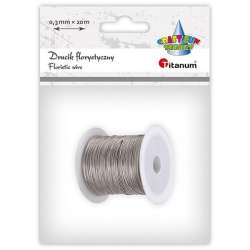 Drucik florystyczny 0,3mm 20m srebrny - 1