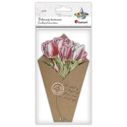 Dekoracje kartonowe Flower Letter tulipany 9szt - 1