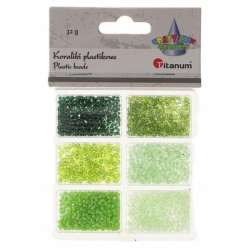 Koraliki plastikowe 6 rozmiarów 32g
