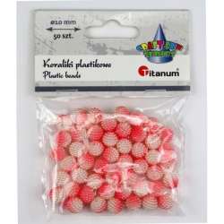 Koraliki plastikowe 10mm koralowe ombre 50szt