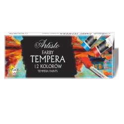 Farby tempera 12 kolorów w tubie