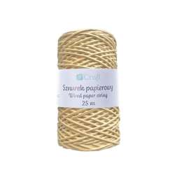 Sznurek papierowy z drucikiem 25m kraft - 1