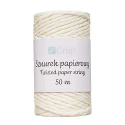 Sznurek papierowy skręcany 50m ecru - 1