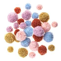 Pompomy pluszowe Teddy 30szt - 1