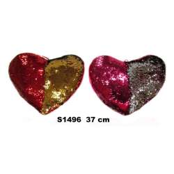 Serce z cekinami 37cm 2kol 153623 (S1496) - 1