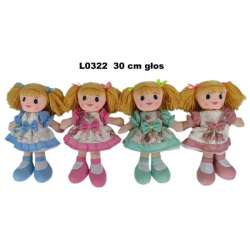 Lalka szmacianka 30 cm 4wz z głosem 156624 cena za 1 sztukę (L0322)