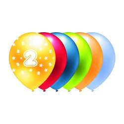 Balon metalik nadruk 2 mix kolor 5szt - 1