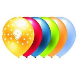 Balon metalik 9 mix kolorów 5szt - 1