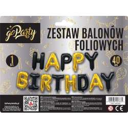 Zestaw balonów foliowych Happy Birthday mix