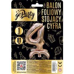 Balon foliowy stojący 4 rose gold 81cm