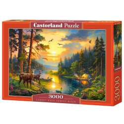 Puzzle 3000 Sunset over Forest River CASTOR (GXP-936622) - 1