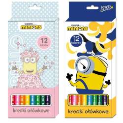 Kredki ołówkowe 12 kolorów Minionki - 1