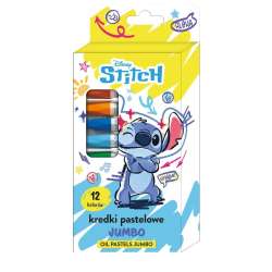 Kredki pastelowe Jumbo 12 kolorów Stitch - 1