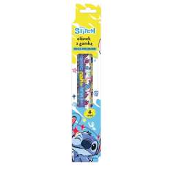 Ołówek z gumką 4szt Stitch