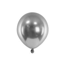 Balony Glossy ciemny srebrny 12cm 50szt - 1