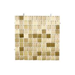 Panel cekinowy kwadraty jasny złoty 30x30cm