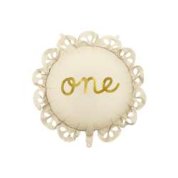 Balon foliowy pastylka z falbanką One 51,5x51,5cm - 1