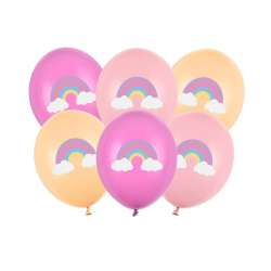 Balony Strong Pastel Tęcza 30cm 6szt mix - 1