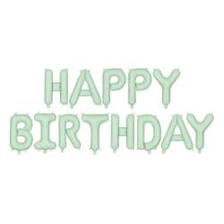 Balon foliowy Happy Birthday 340x35cm zieleń