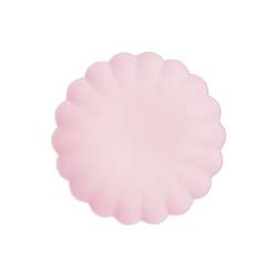 Talerzyki plastikowe różowe 22x22cm 4szt