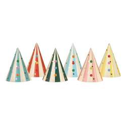 Czapeczki z pomponami 16cm 6szt