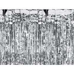 Kurtyna party srebrna 100x200cm