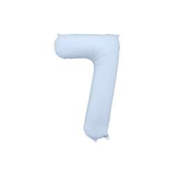 Balon foliowy cyfra 7 86cm mglisty niebieski - 1