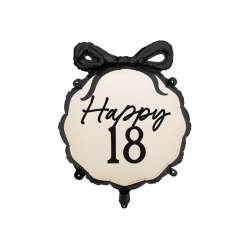 Balon foliowy pastylka Happy 18 47,5x45cm