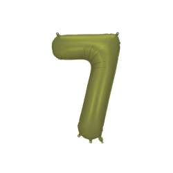 Balon foliowy cyfra 7 86cm oliwkowy