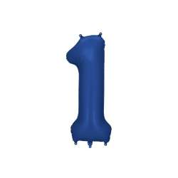 Balon foliowy cyfra 1 86cm granat - 1