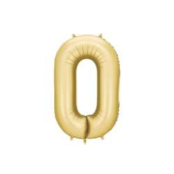 Balon foliowy cyfra 0 86cm złoty