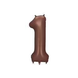 Balon foliowy cyfra 1 86cm mocca