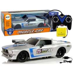 Auto Sportowe R/C 1:16 Srebrne Niebieskie Pasy Pilot (10253) - 1