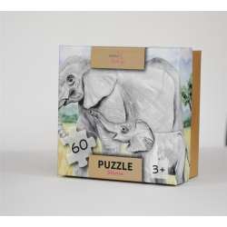 Puzzle 60el Słonie - 1