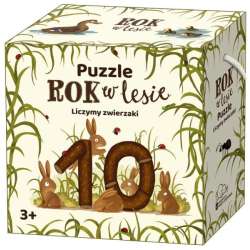 Puzzle Rok w lesie. Liczymy zwierzaki. Nasza Księgarnia (5904915901474) - 1