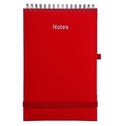 Notes A5 Vivella na spirali z gumką czerwony - 1