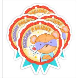 Medal papierowy - Dzielny pacjent Super Miś 4szt