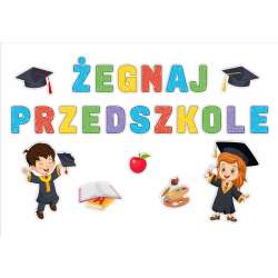 Dekoracje okienne szkoła -Żegnaj przedszkole 24szt - 1
