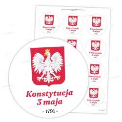 Naklejki patriotyczne - święto konstytucji 60mm 24 - 1