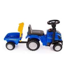 Jeździk traktor New Holland z przyczepką niebieski